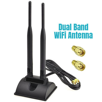 2.4GHz 5GHz デュアルバンド 空中 無線WiFi通信 アンテナ SMA マグネットベース PCI-E ネットワークカード USB アダプター ルータ