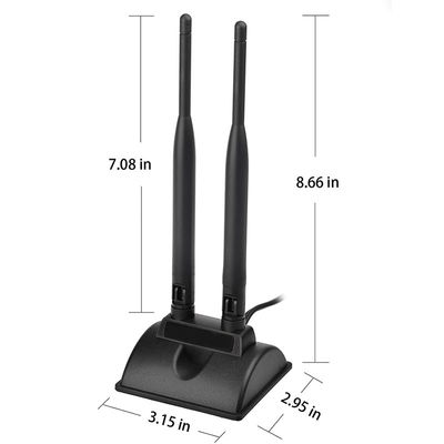 2.4GHz 5GHz デュアルバンド 空中 無線WiFi通信 アンテナ SMA マグネットベース PCI-E ネットワークカード USB アダプター ルータ