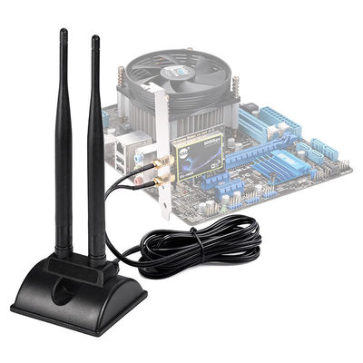 2.4GHz 5GHz デュアルバンド 空中 無線WiFi通信 アンテナ SMA マグネットベース PCI-E ネットワークカード USB アダプター ルータ