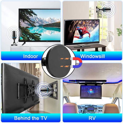 Long-Range Indoor Digital TV Antenna 4K 1080p HDTV Antenna for All Smart TVs Supports Local Channels Made of Plastic