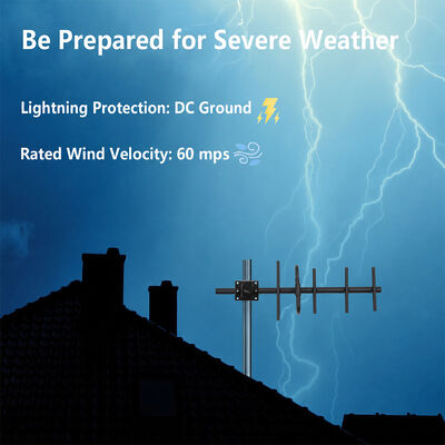 GSM Yagi Antenna 9dBi High Gain Outdoor 3G 4G Yagi Antenna Vertical/Horizontal Polarization for Cellular Signal Boosting