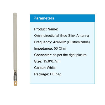 426MHz Omni-directional Glue Stick Antenna Adjustable 50 Ohm Rod Aerial for Smart Home Security Alarm IoT Equipment