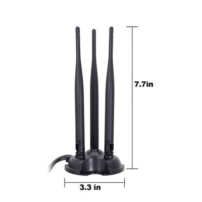 2.4G 5.8G デュアルバンドオムニハイゲインWiFiアンテナ,WiFiルーターとワイヤレスネットワークカードのための8dBiオムニアンテナ