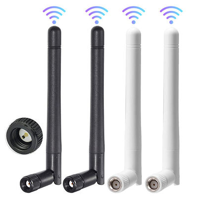 直角3dBi SMAの男性のアンテナが付いているデュアル バンドのwifiのアンテナ2.4GHz 5.8GHzゴム製無線コミュニケーション アンテナ